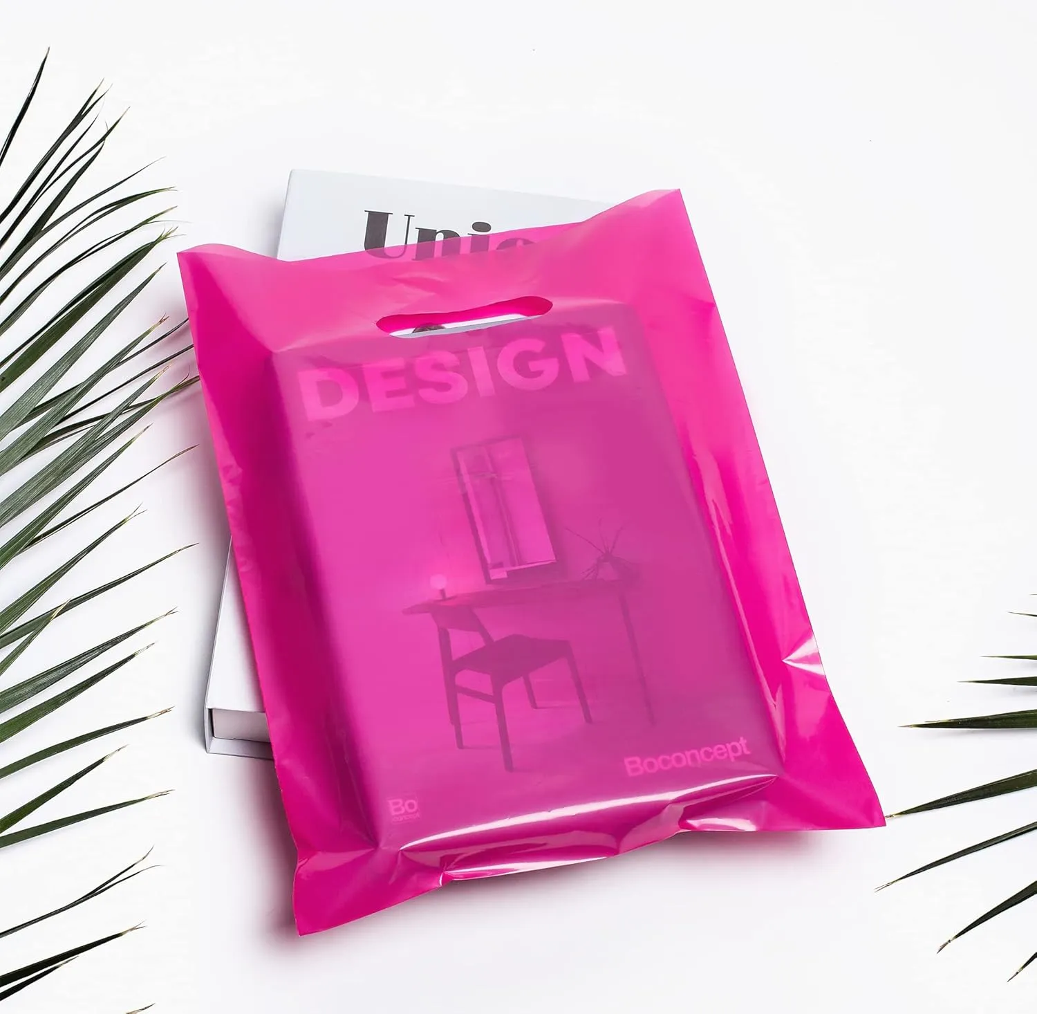 100 Pink Bags for Small Business 1.5Mil Thick 9"x12" Great For Merchandise Boutique Retail Glossy Pink Plastic Bags With Handles