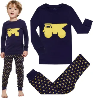 2-Piece Boys Pajamas - 100% Cotton Fleece, Kids & Toddler Pajamas - Tag-Free Boys Pjs - (12M - 8Y) Pajamas for Boys