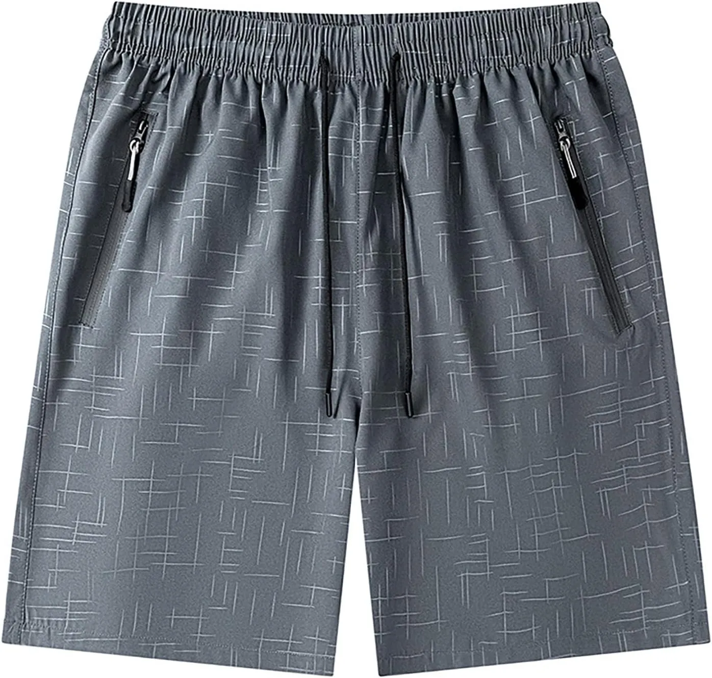 Active Sport Shorts for Men Baggy Bodybuilding Quick Dry Running Shorts Breathable Athletic Short with Zipper Pockets