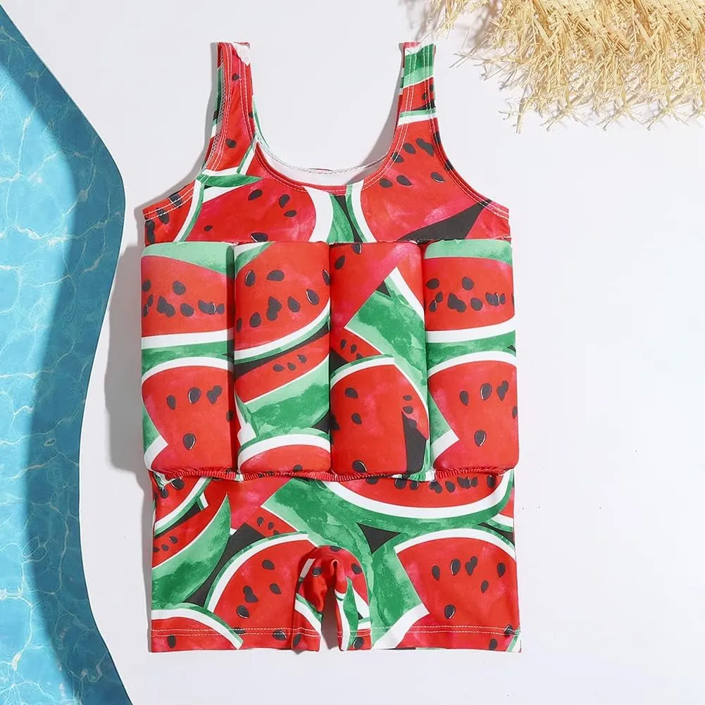 AFAVOM Floatation Swimsuits with Adjustable Buoyancy Sticks for Toddler Kid Baby Boy Girl Float Suit Swim Vest Bathing Suit