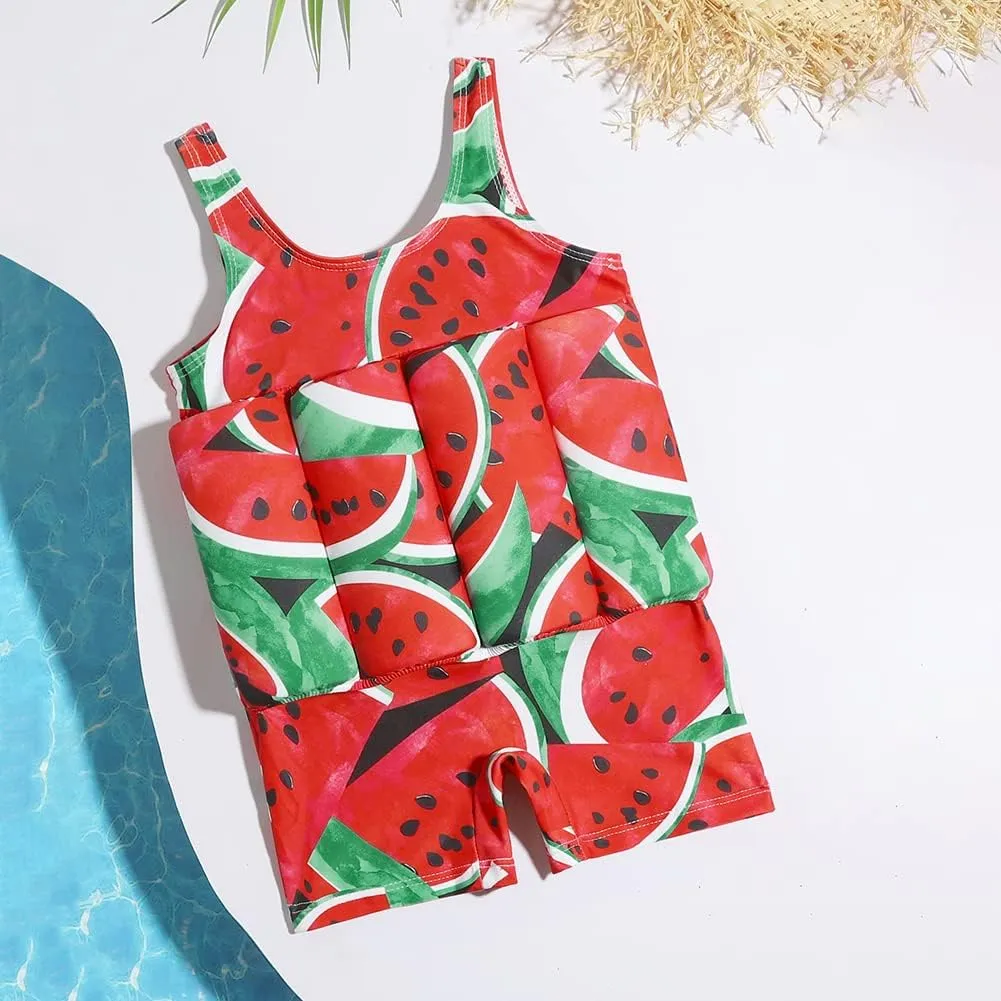AFAVOM Floatation Swimsuits with Adjustable Buoyancy Sticks for Toddler Kid Baby Boy Girl Float Suit Swim Vest Bathing Suit