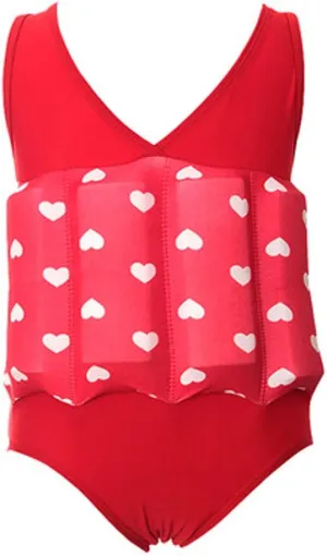 AFAVOM Toddler Kids Baby Girls Floatation Swimsuit with 8 Adjustable Buoyancy Strawberry Float Suit Swim Vest Bathing Suit