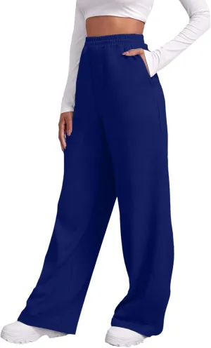 Aniywn Baggy Wide Leg Sweatpants for Women Joggers Workout Lounge with Pockets Yoga Pant Causal Drawstring High Waist Joggers