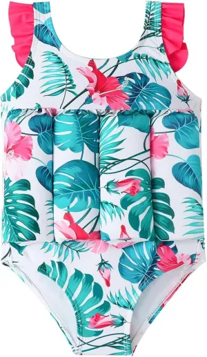 AWIBMK Kids Boys Girls One-Piece Floatation Swimsuit Float Suit Baby Vest Floating Bathing Suit Swimwear Swim