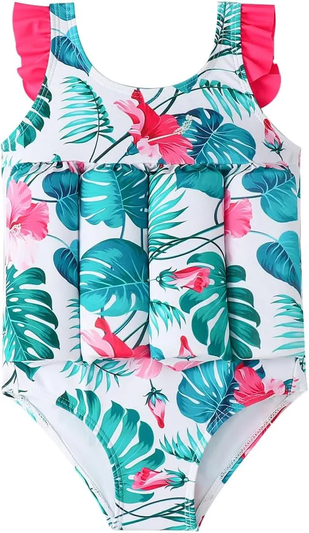 AWIBMK Kids Boys Girls One-Piece Floatation Swimsuit Float Suit Baby Vest Floating Bathing Suit Swimwear Swim