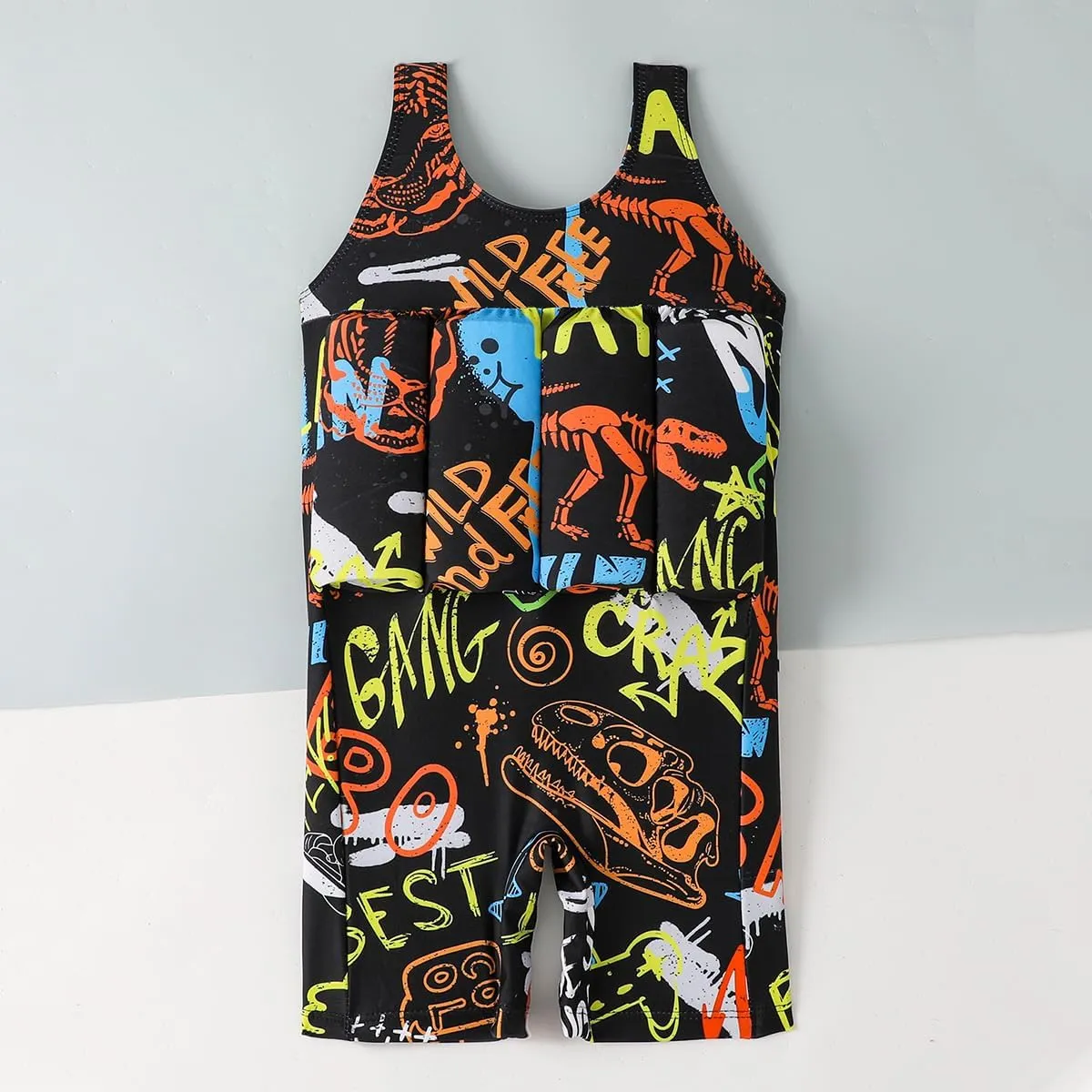 AWIBMK Kids Boys Girls One-Piece Floatation Swimsuit Float Suit Baby Vest Floating Bathing Suit Swimwear Swim