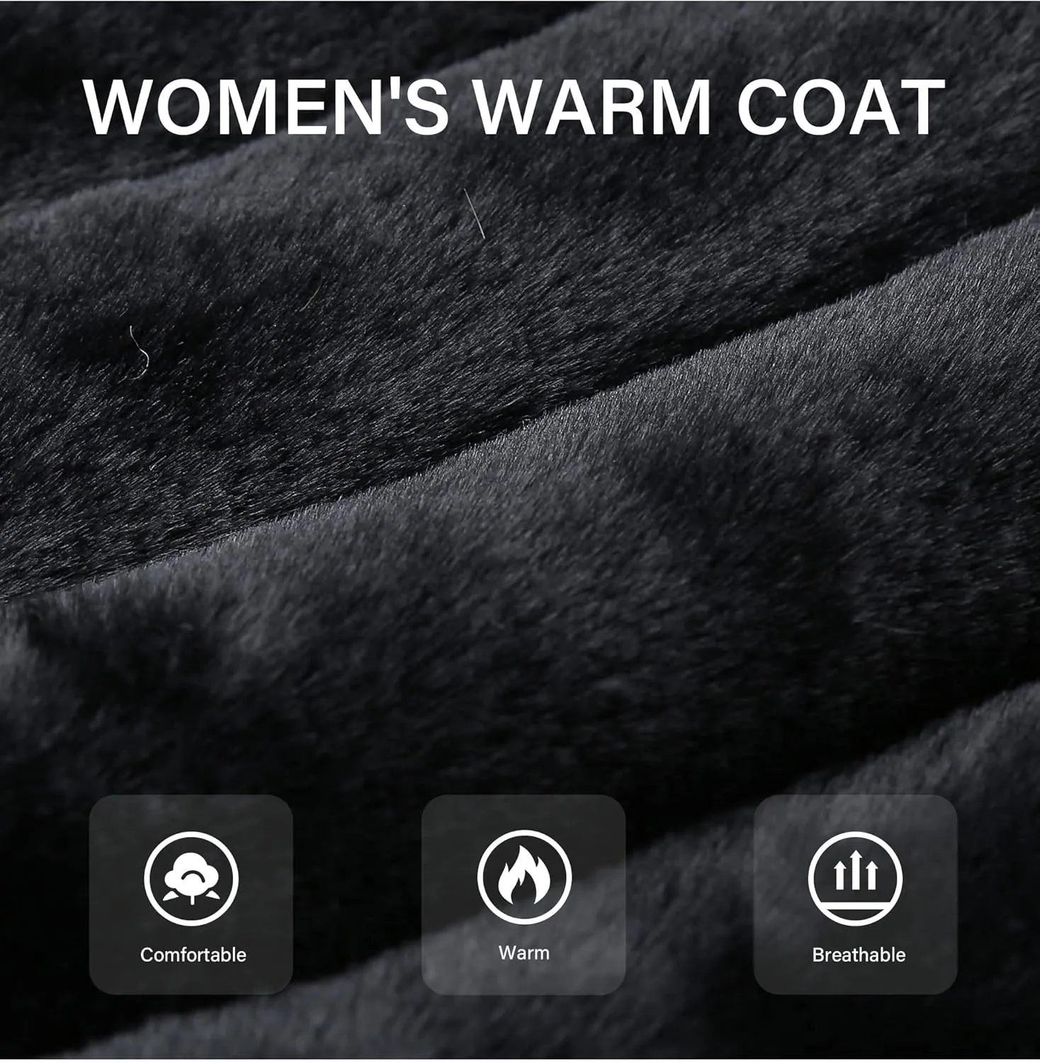 Bellivera Women's Faux Fur Coat Shearling Fluffy Fuzzy Shaggy Hood Sherpa-Lined Fleece Jacket