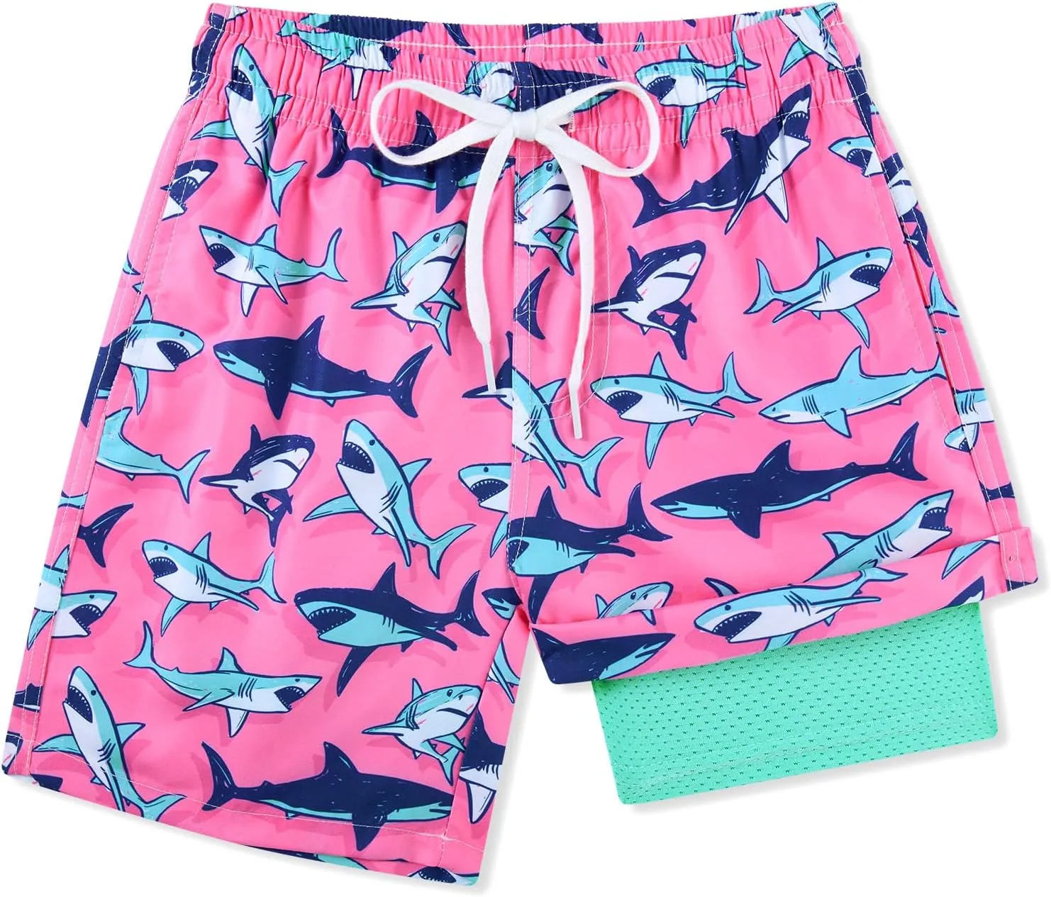 BFUSTYLE Boys Swim Trunks Kid Swim Short with Compression Liner Little Boys Bathing Suit