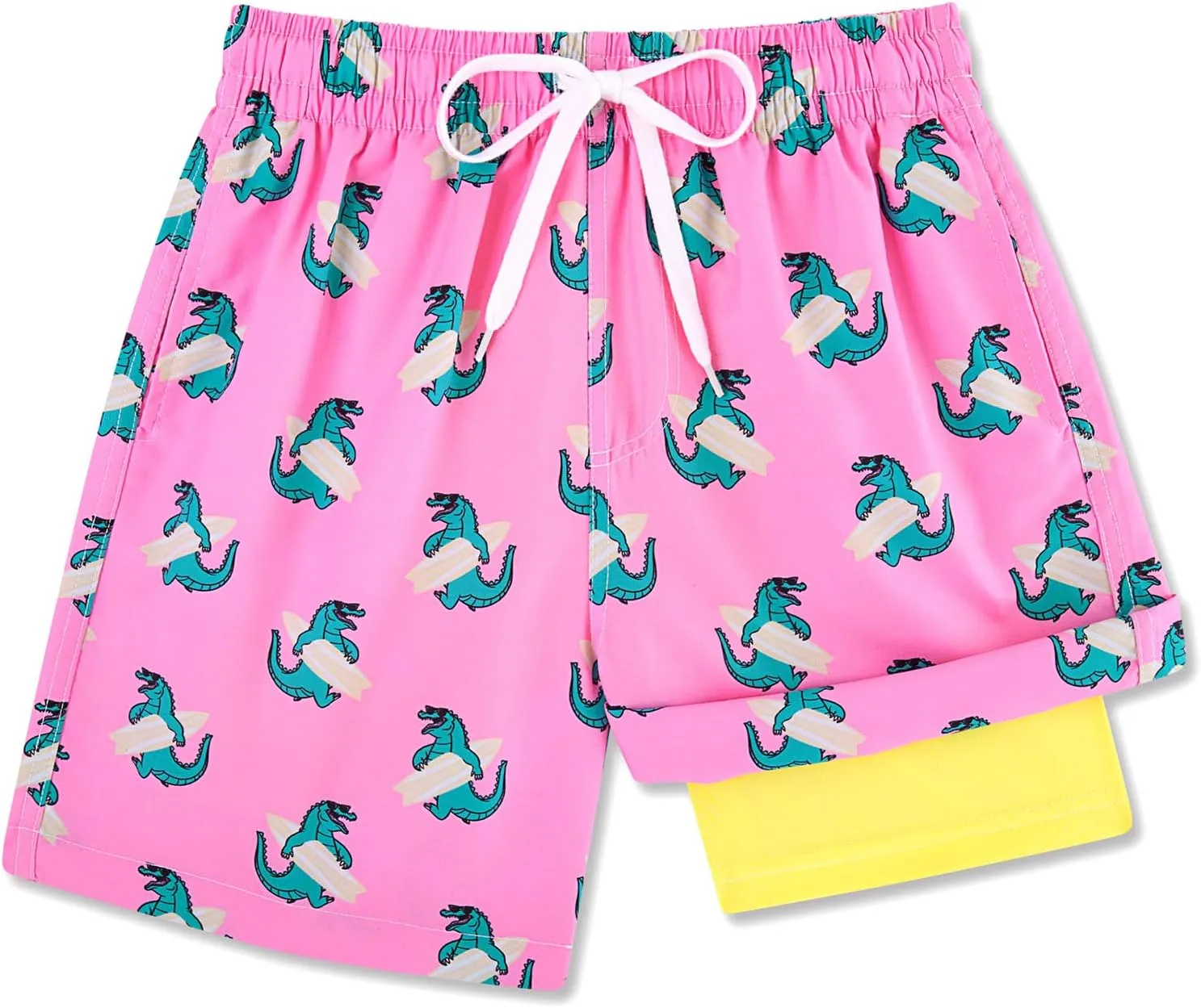 BFUSTYLE Boys Swim Trunks Kid Swim Short with Compression Liner Little Boys Bathing Suit