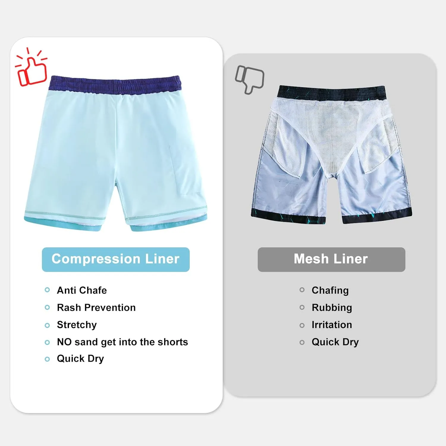 BFUSTYLE Boys Swim Trunks Kid Swim Short with Compression Liner Little Boys Bathing Suit
