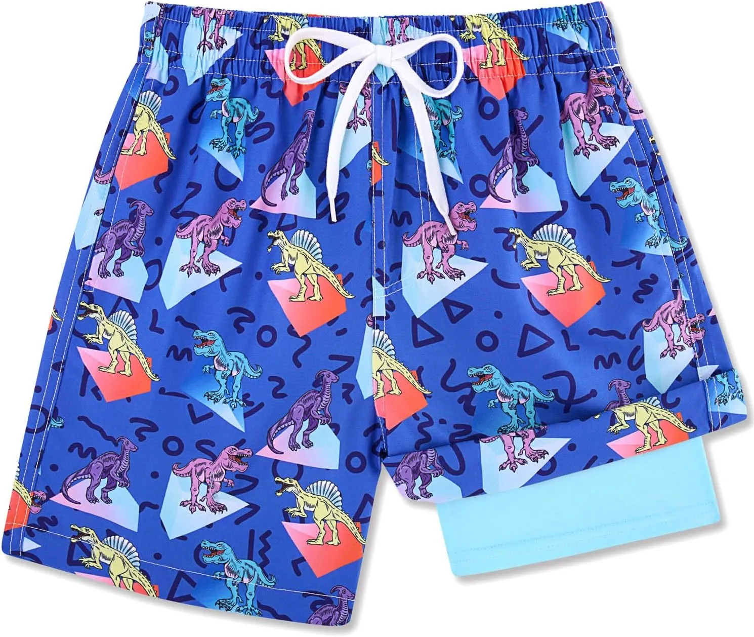 BFUSTYLE Boys Swim Trunks Kid Swim Short with Compression Liner Little Boys Bathing Suit