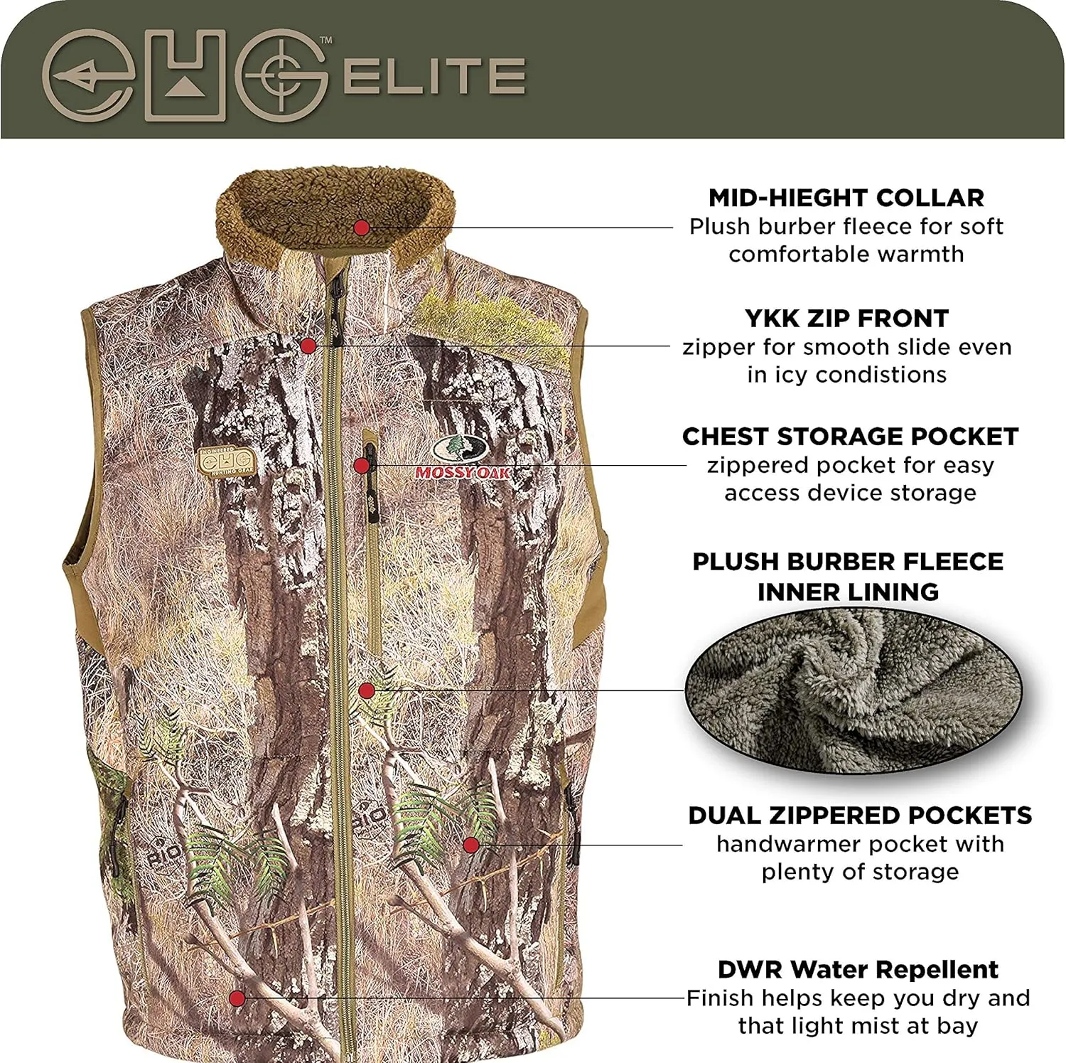 Blackburn Berber Fleece Lined Camo Hunting Vest