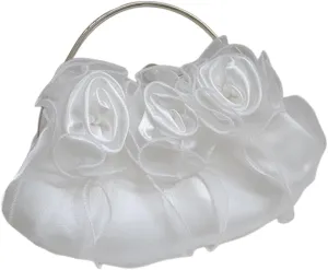 Bows Decors Glossy Metal Chain Kiss Lock Evening Bag Shoulder Handbag for Weddings and Parties Detachable Strap