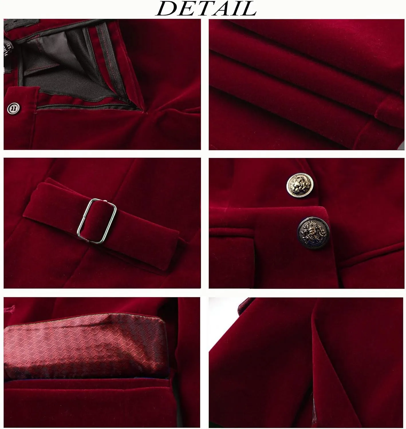 Boy Suits 5 Pieces Outfit Set Boys Velvet Suit Blazer Vest Pants Formal Tuxedo Slim Dresswear
