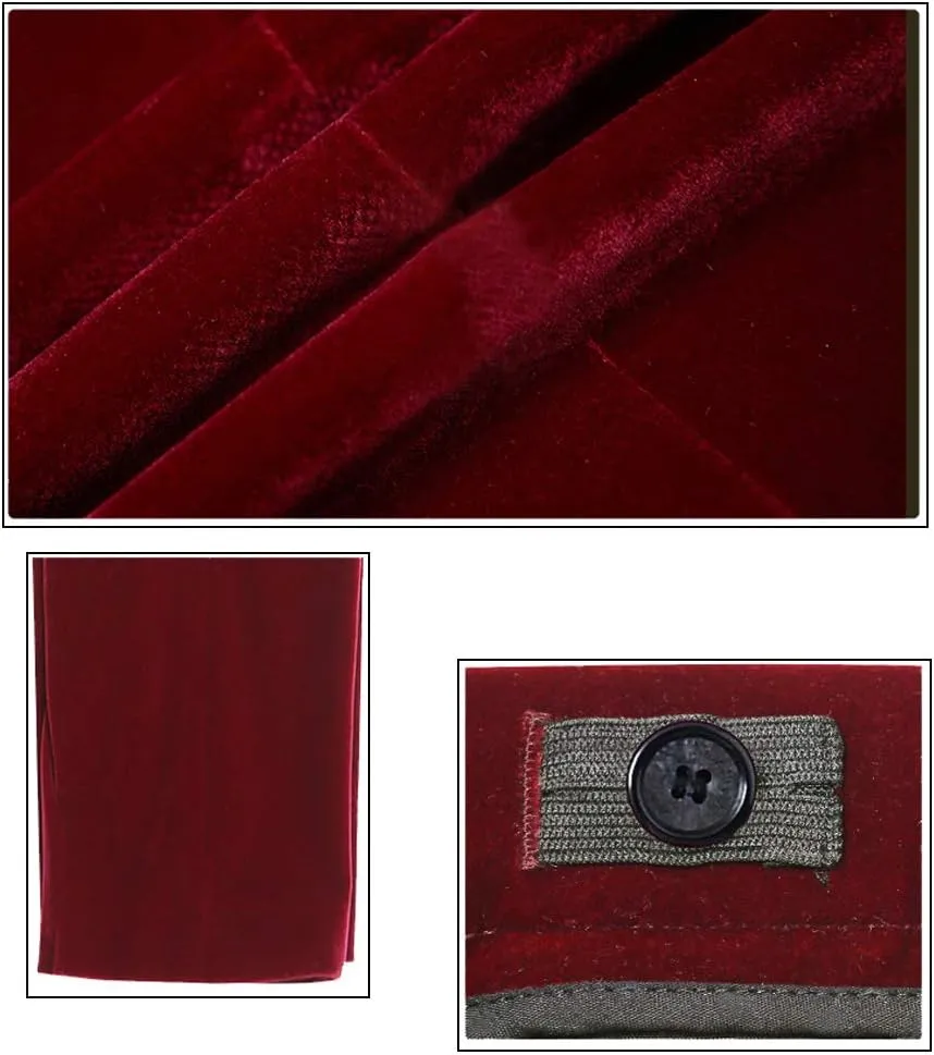Boy Suits 5 Pieces Outfit Set Boys Velvet Suit Blazer Vest Pants Formal Tuxedo Slim Dresswear