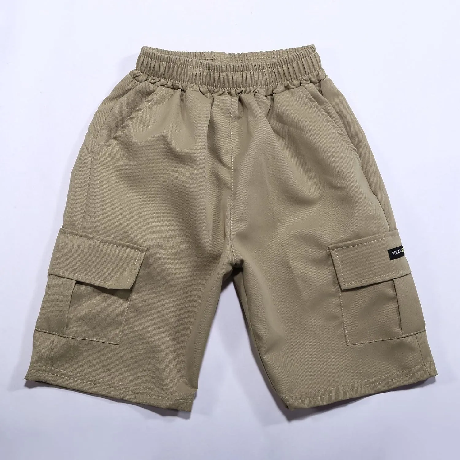 Boys Cargo Shorts Quick Dry Lightweight Straight Leg Pull-On Hiking Shorts for Sports Outdoor with Pockets