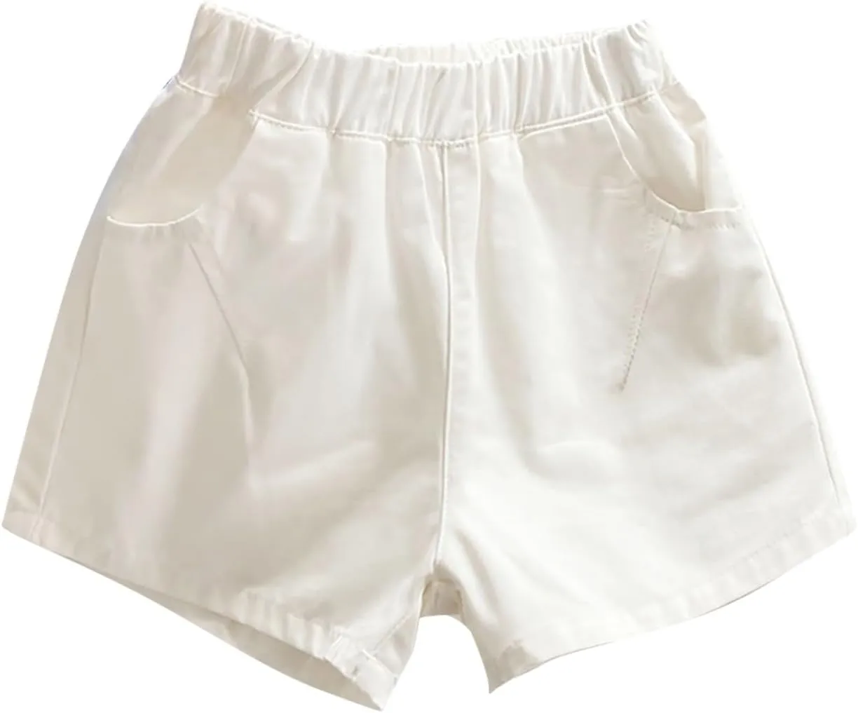 Boys Khaki Cargo Shorts Kids Cotton Pull on Jogger Shorts Outdoor Quick Dry Hiking Short Lightweight Athletic Pants