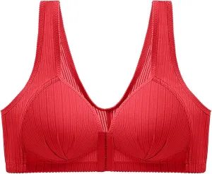 Bras for Women Seamless Sports Wirefree High Impact Support Yoga Plus Size Front Button Thin Gather Auxiliary Breast