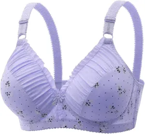 Bras for Women Underwire Push Up Breathable Thin Full Figure Coverage Gathered Multifunctional Unlined Underwear Bra