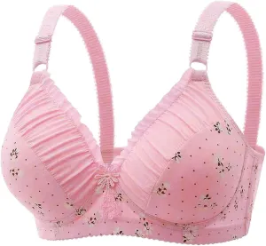 Bras for Women Underwire Push Up Breathable Thin Full Figure Coverage Gathered Multifunctional Unlined Underwear Bra