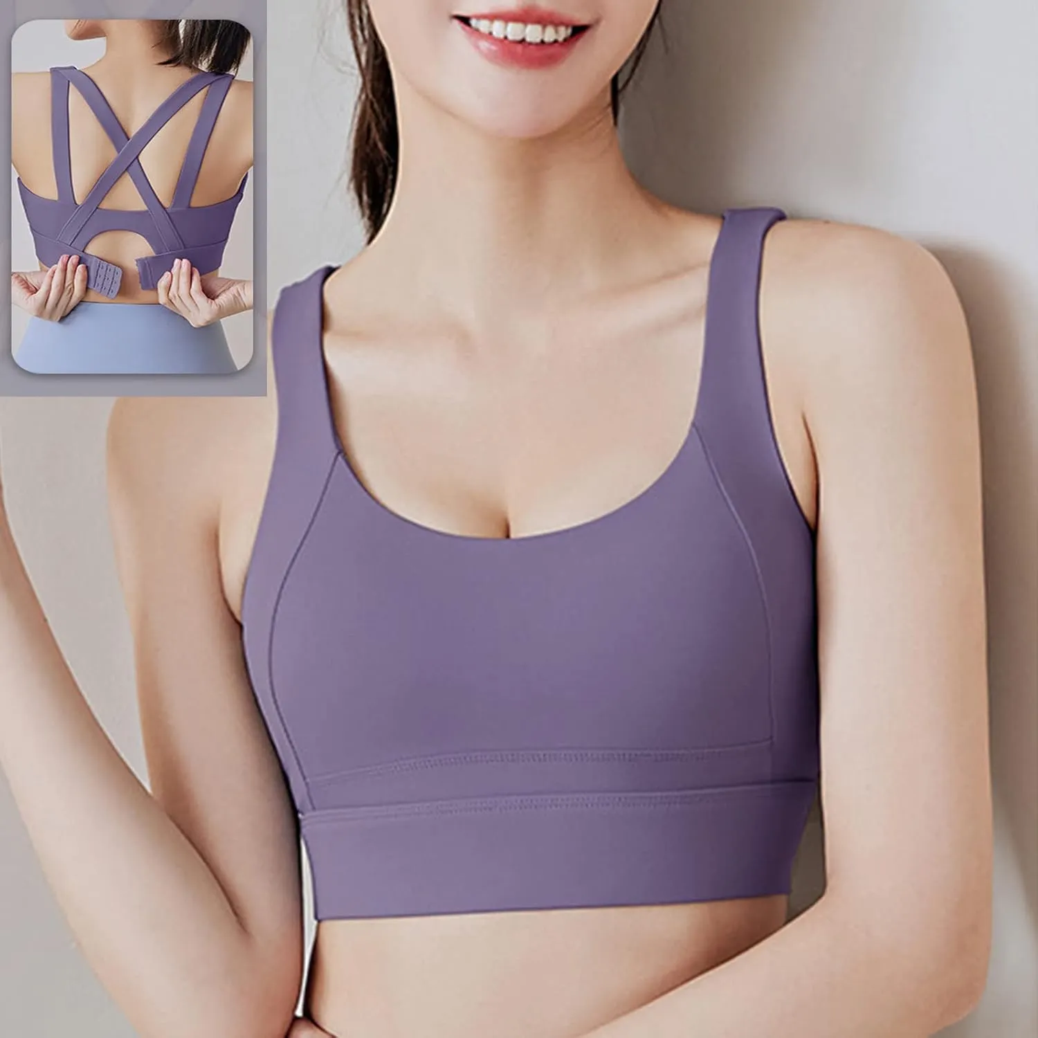 BZGTZT Sports Bras for Women Quick-Dry Padded Wirefree Workout Crop Cute Tank Tops Camisole for Yoga Fitness Running Gym