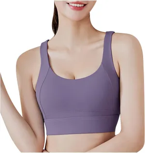 BZGTZT Sports Bras for Women Quick-Dry Padded Wirefree Workout Crop Cute Tank Tops Camisole for Yoga Fitness Running Gym