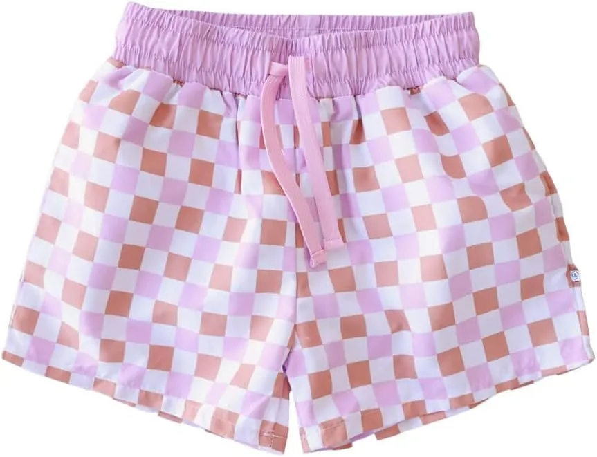 Caden Lane Boys Swim Trunks, Chlorine Resistant, Quick-Drying, Stretchy Swim Shorts with Mesh Lining for Baby, Toddler & Kids
