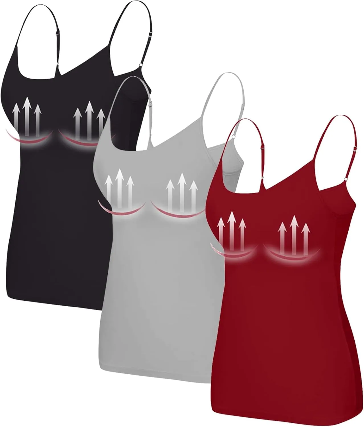 Camisole Bras for Women Womens Camisoles Tops with Built in Padded Bra Basic Breathable Tank Top