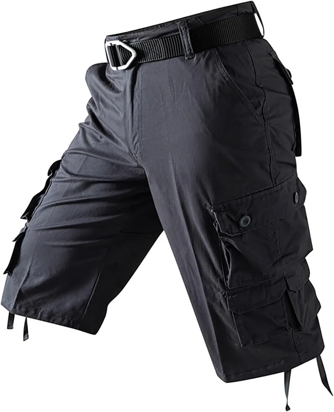Cargo Shorts for Men's 2025 Fashion Plus Size Multiple Pockets Loose Comfy Workwear Short Pants Crop Sweatpant