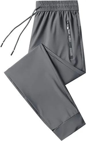 Cargo Work Pant Men Elastic Waist Casual Cargo Pants Athletic Sweatpants with Pockets Joggers Sweat Pant