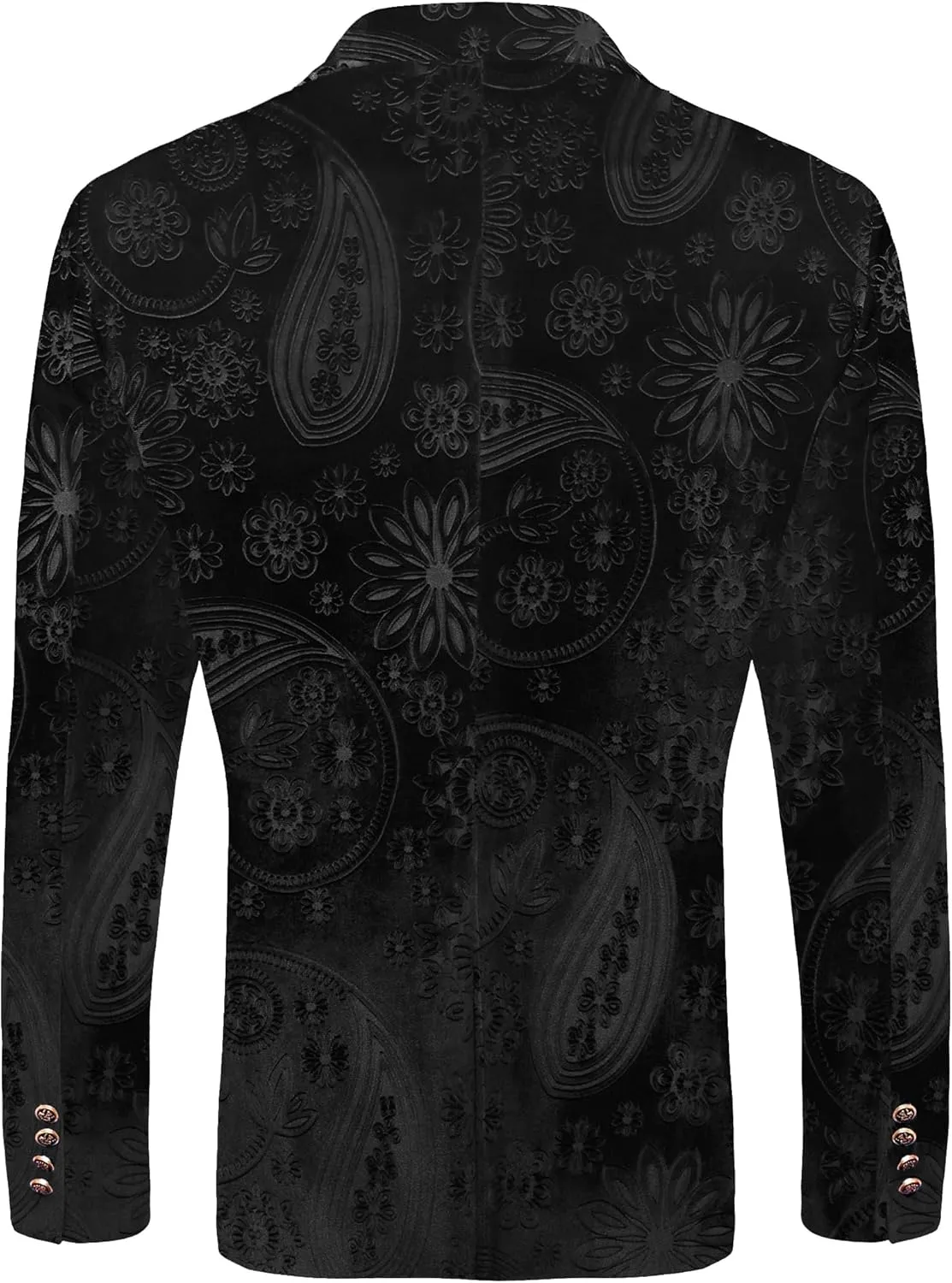 COOFANDY Men's Velvet Blazer Notched Lapel One Button Velour Tuxedo Jacket for Prom Wedding Party Dinner