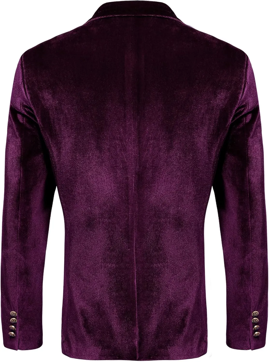 COOFANDY Men's Velvet Blazer Notched Lapel One Button Velour Tuxedo Jacket for Prom Wedding Party Dinner