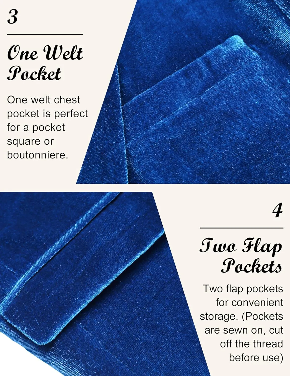 COOFANDY Men's Velvet Blazer Notched Lapel Velour Suit Jacket One Button Tuxedo Jackets for Wedding Prom Party Dinner