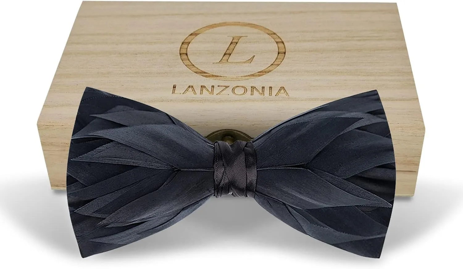 Feather Bow Ties for Men Original Luxury Elegant Wedding Bow Tie Pre-Tied Handmade Mens Bowties for Tuxedo