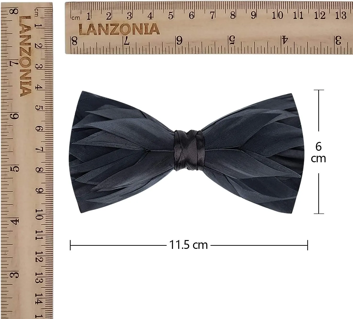 Feather Bow Ties for Men Original Luxury Elegant Wedding Bow Tie Pre-Tied Handmade Mens Bowties for Tuxedo