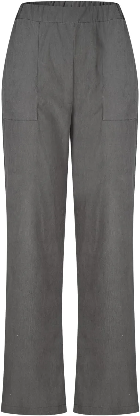 Firzero Women's High Waisted Corduroy Pants with Pockets Casual Straight Leg Pants Comfy Work Trousers Relaxed Jogger Pants