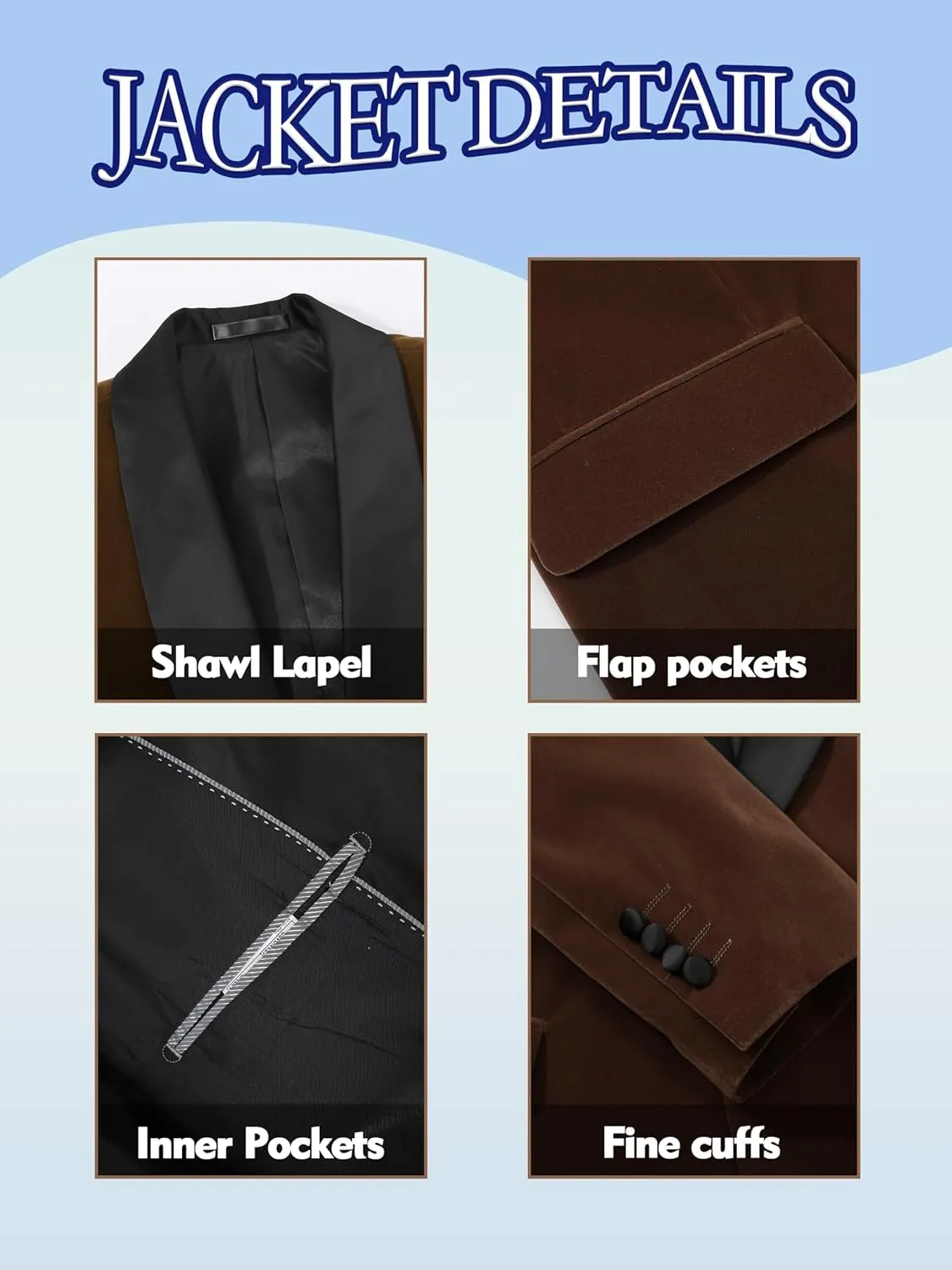 Formal Suit Blazer for Men Velvet Tuxedo Jacket Slim Fit Shawl Lapel Shirt Bow Tie Prom Wedding Business Dinner