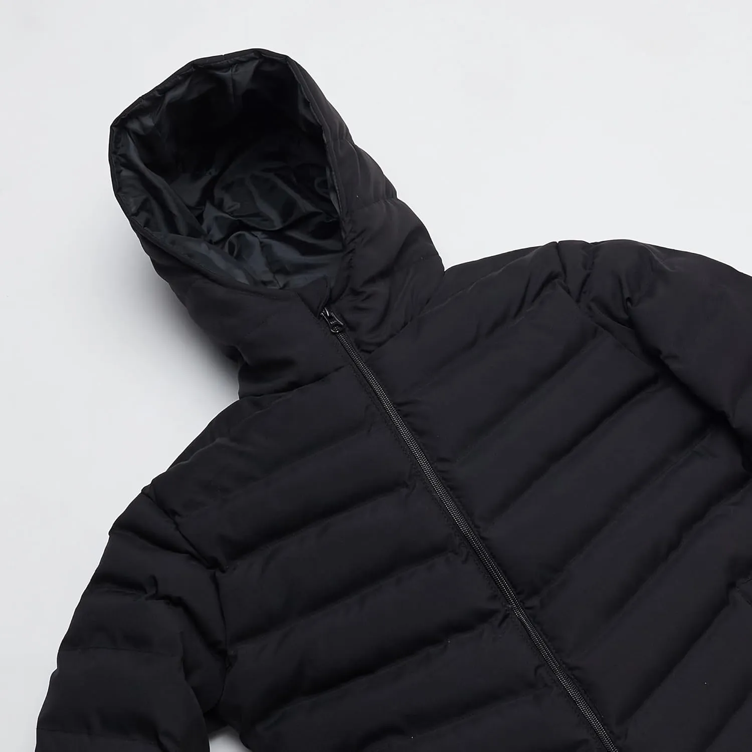 Full Sleeves Puffer Down Feather Jacket For Women With Attached Hood
