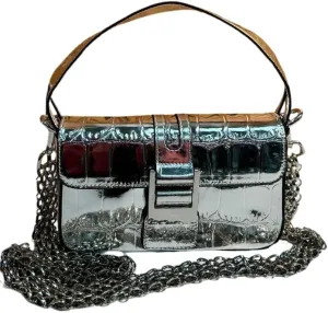 Glossy Chain Genuine Leather Bag