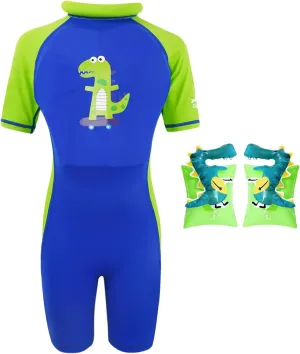 Gogokids Float Swimsuit for Boys Girls, Kids One Piece Swimwear Float Suit for Swimming Trainer