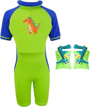 Gogokids Float Swimsuit for Boys Girls, Kids One Piece Swimwear Float Suit for Swimming Trainer