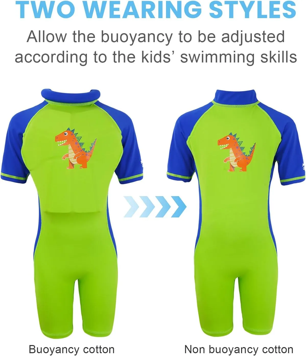 Gogokids Float Swimsuit for Boys Girls, Kids One Piece Swimwear Float Suit for Swimming Trainer