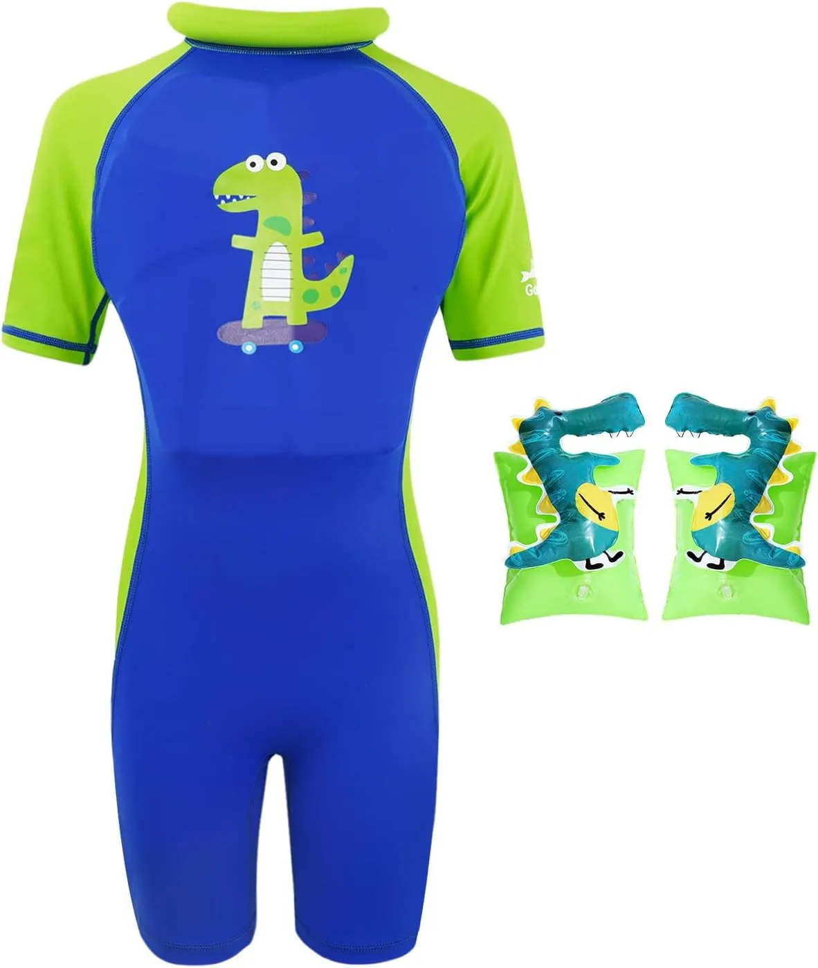 Gogokids Float Swimsuit for Boys Girls, Kids One Piece Swimwear Float Suit for Swimming Trainer