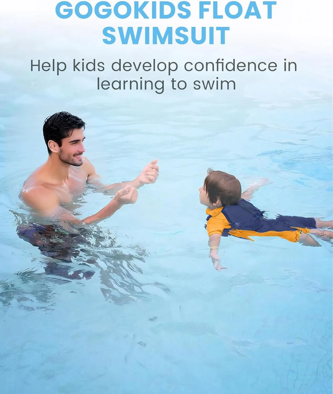 Gogokids Float Swimsuit for Boys Girls, Kids One Piece Swimwear Float Suit for Swimming Trainer