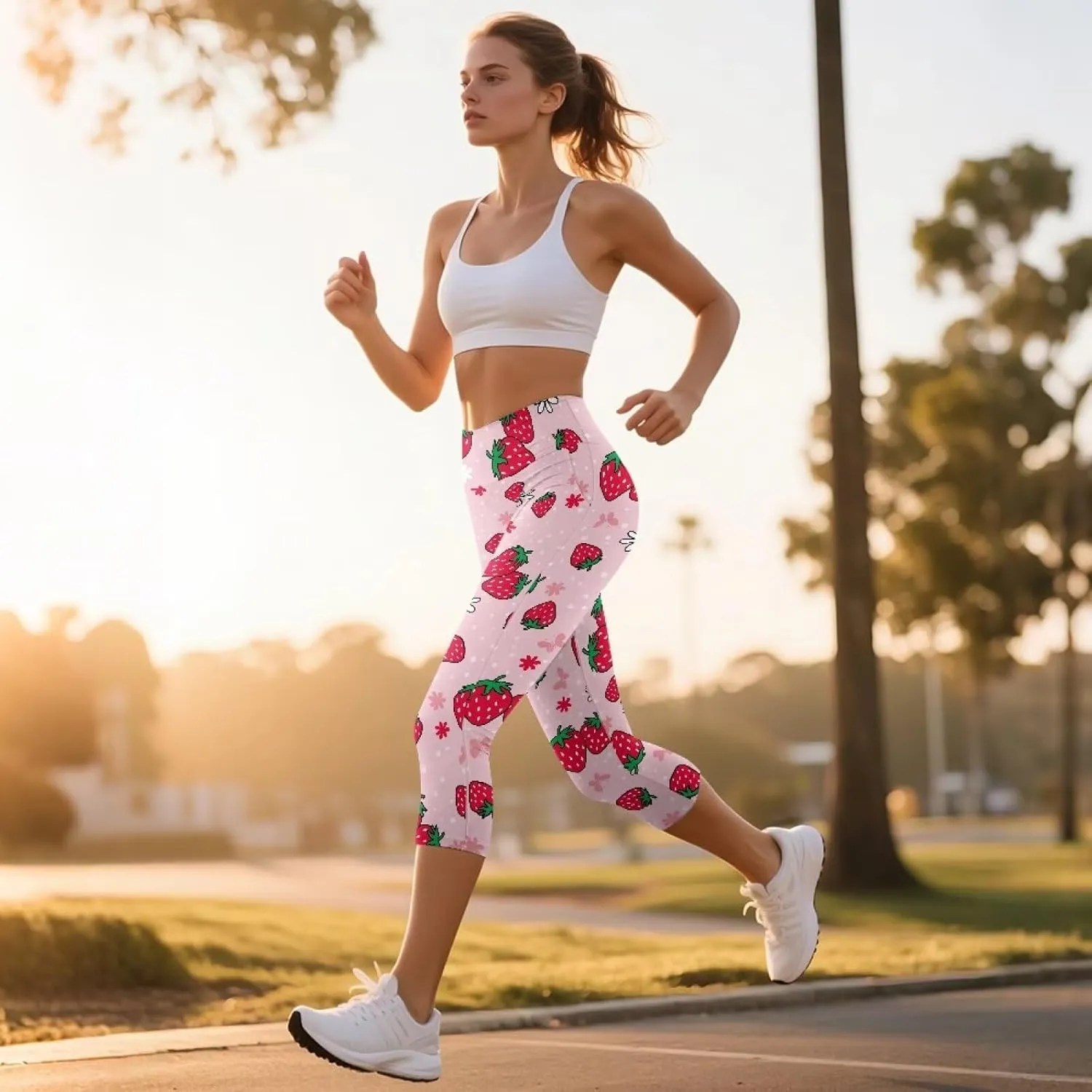 High Waisted Leggings for Women Cropped Leggings Buttery Soft Yoga Pants for Workout Athletic XS-3XL