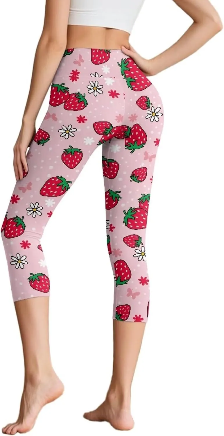 High Waisted Leggings for Women Cropped Leggings Buttery Soft Yoga Pants for Workout Athletic XS-3XL