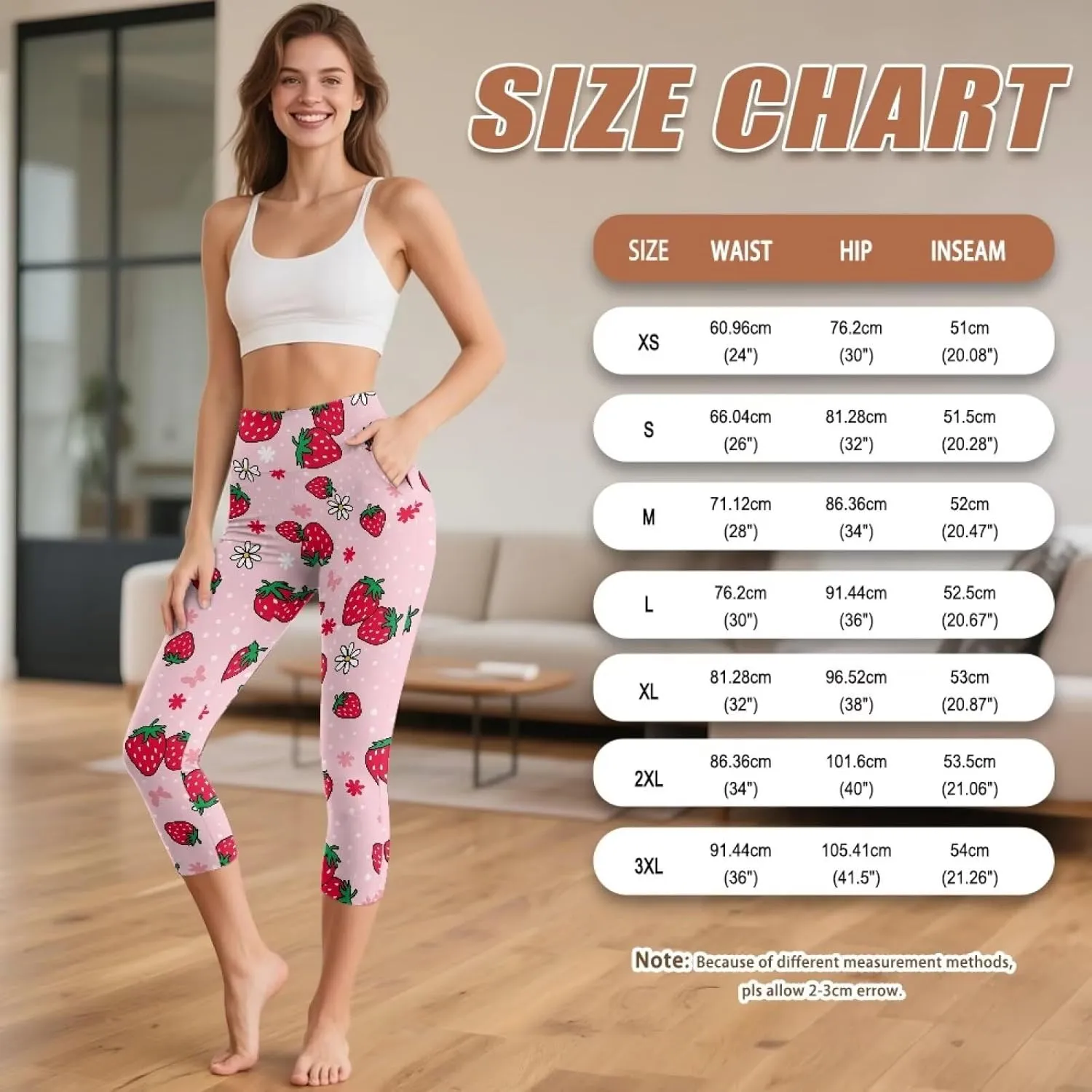 High Waisted Leggings for Women Cropped Leggings Buttery Soft Yoga Pants for Workout Athletic XS-3XL