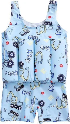IBTOM CASTLE Kids Float Swimsuit Buoyancy Sticks for Baby Boys Girls One Piece Floating Swim Vest Training Aid Swimwear
