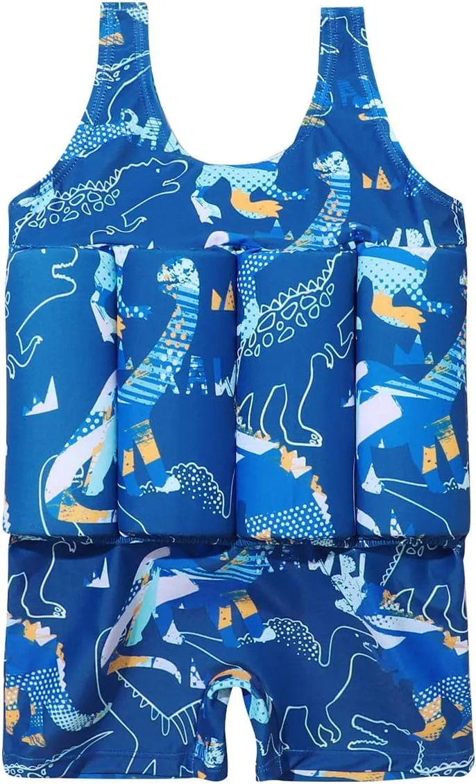 IBTOM CASTLE Kids Float Swimsuit Buoyancy Sticks for Baby Boys Girls One Piece Floating Swim Vest Training Aid Swimwear