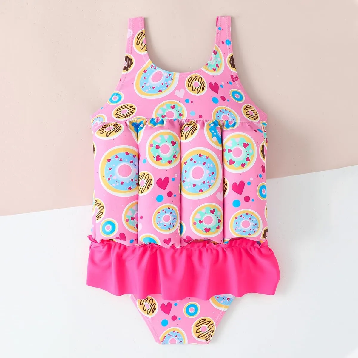 IDOPIP Kids Boys Girls Floatation Swimsuit with Adjustable Buoyancy Baby Float Suit Swim Vest One Piece Swimwear Bathing Suit